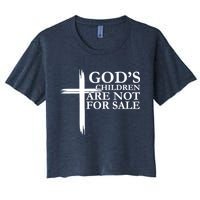 Gods Children Are Not For Sale Cross Women's Crop Top Tee