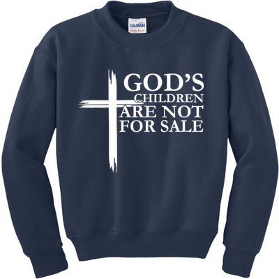 Gods Children Are Not For Sale Cross Kids Sweatshirt