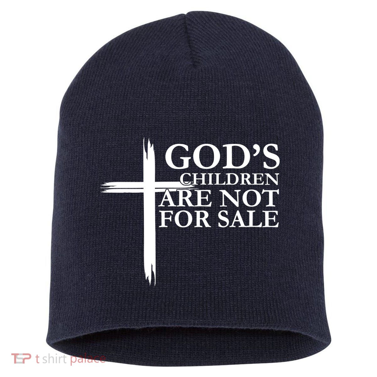 Gods Children Are Not For Sale Cross Short Acrylic Beanie