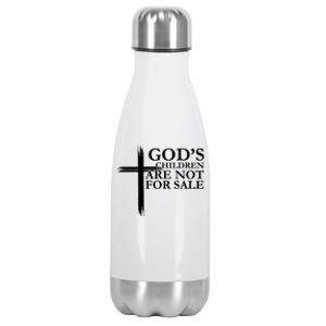 Gods Children Are Not For Sale Cross Stainless Steel Insulated Water Bottle