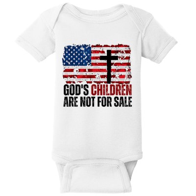 Gods Children Are Not For Sale Funny Trending Design Baby Bodysuit