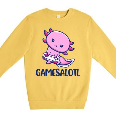 GAMESALOTL Cute Axolotl Premium Crewneck Sweatshirt