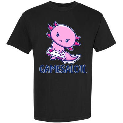 GAMESALOTL Cute Axolotl Garment-Dyed Heavyweight T-Shirt