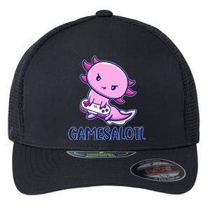 GAMESALOTL Cute Axolotl Flexfit Unipanel Trucker Cap