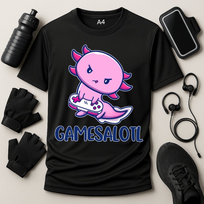 GAMESALOTL Cute Axolotl Performance Shirt