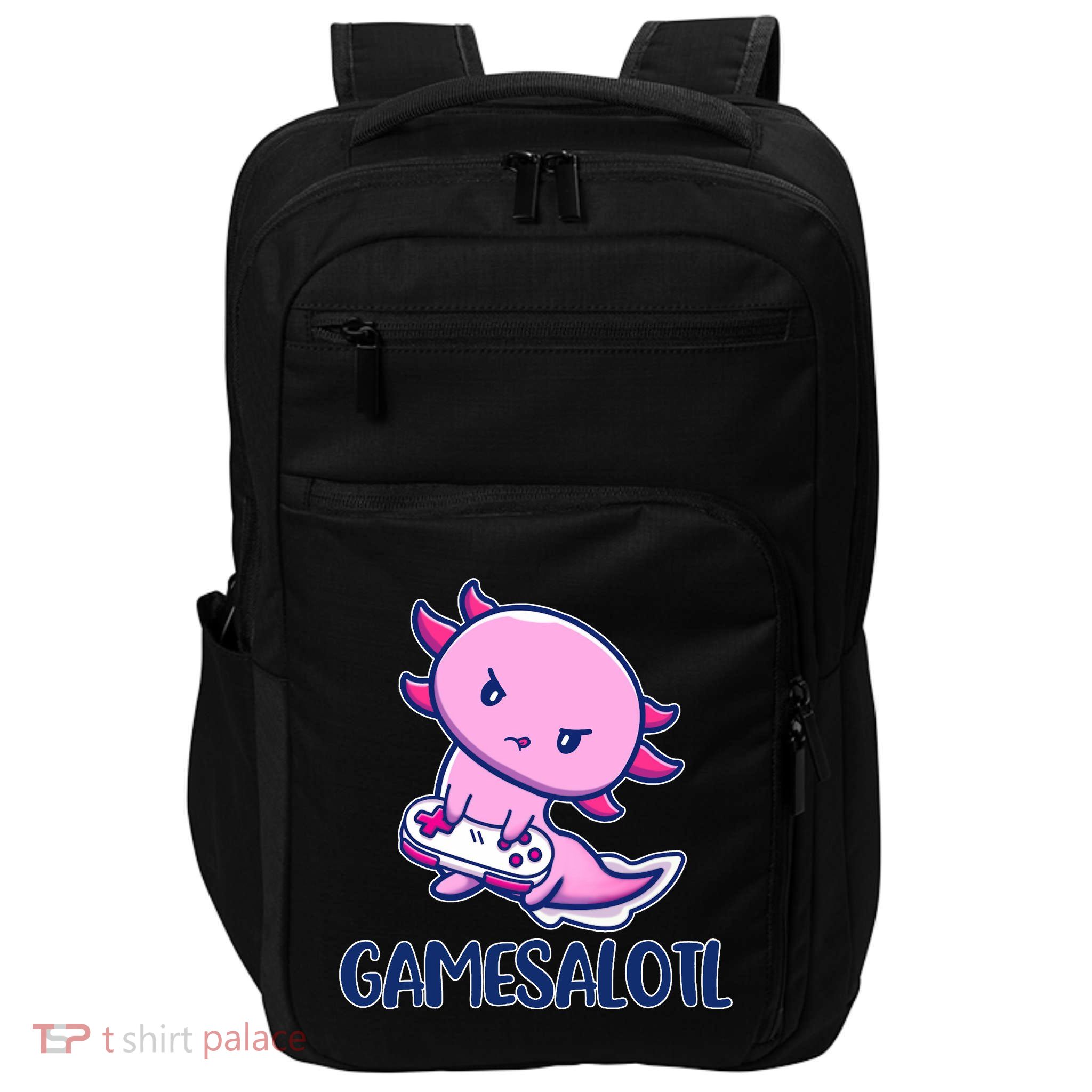 GAMESALOTL Cute Axolotl Impact Tech Backpack
