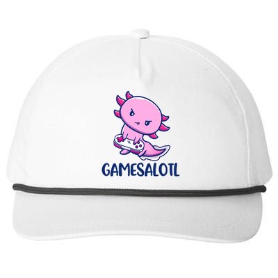 GAMESALOTL Cute Axolotl Snapback Five-Panel Rope Hat