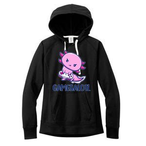 GAMESALOTL Cute Axolotl Women's Fleece Hoodie