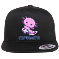 GAMESALOTL Cute Axolotl Flat Bill Trucker Hat