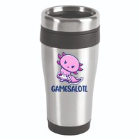 GAMESALOTL Cute Axolotl 16oz Travel Tumbler