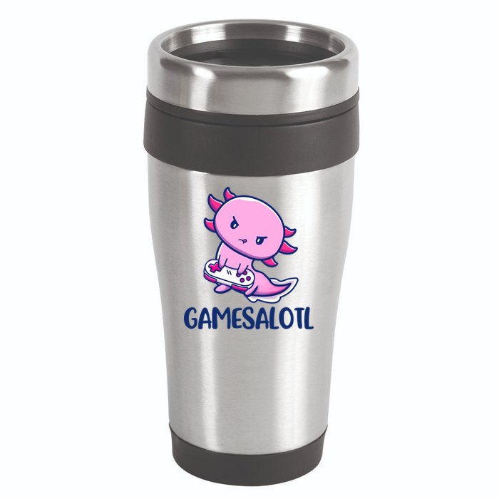 GAMESALOTL Cute Axolotl 16oz Travel Tumbler