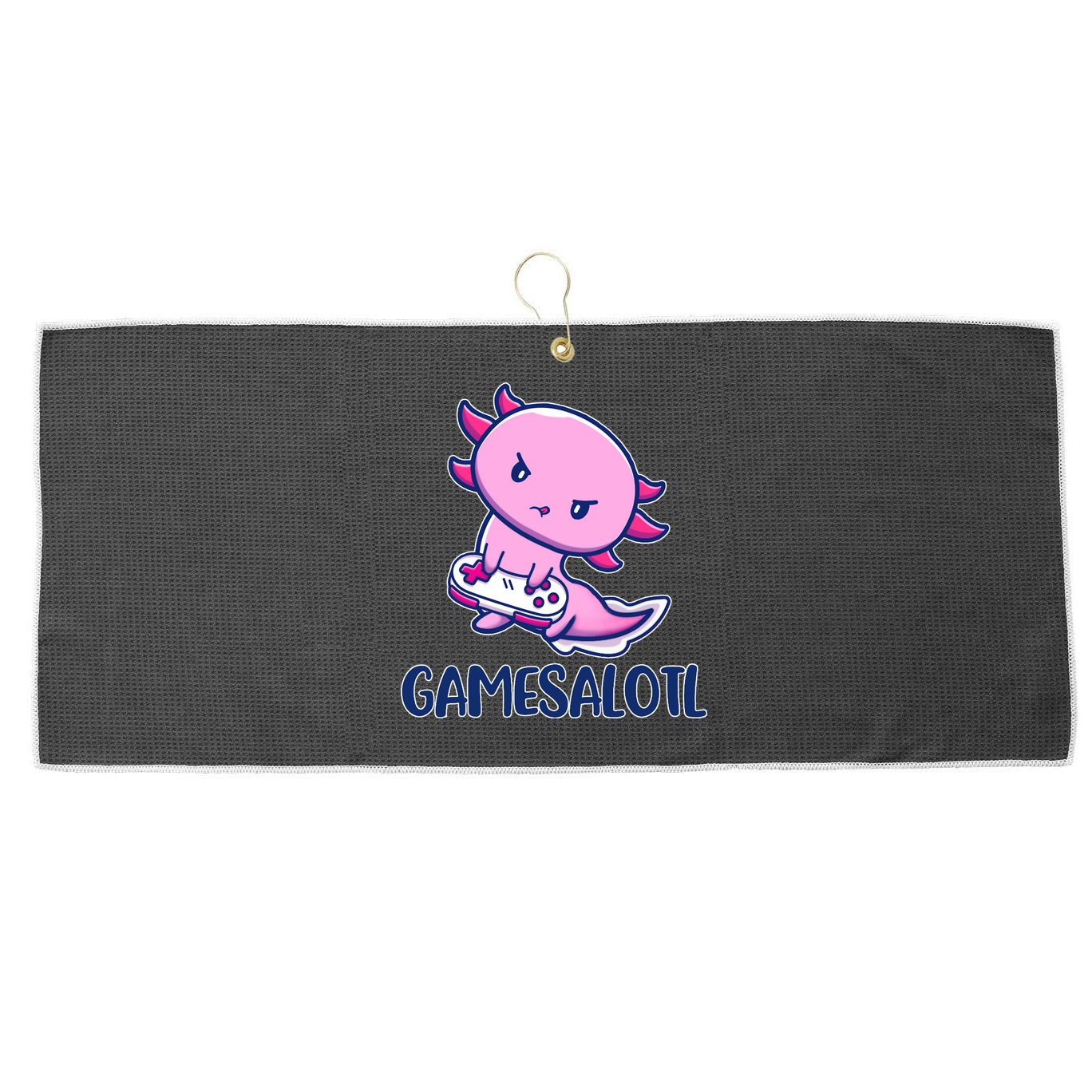 GAMESALOTL Cute Axolotl Large Microfiber Waffle Golf Towel