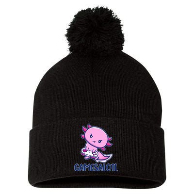 GAMESALOTL Cute Axolotl Pom Pom 12in Knit Beanie