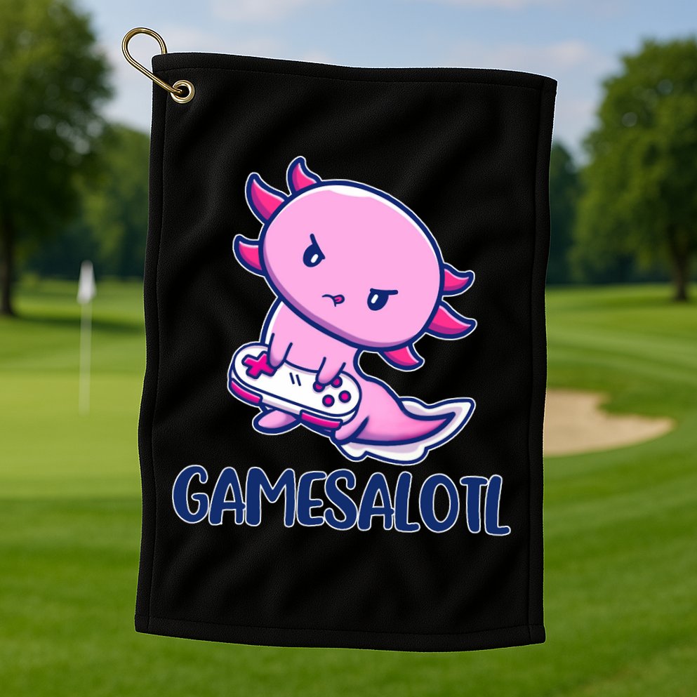 GAMESALOTL Cute Axolotl Golf Towel