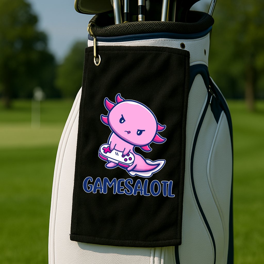 GAMESALOTL Cute Axolotl Golf Towel