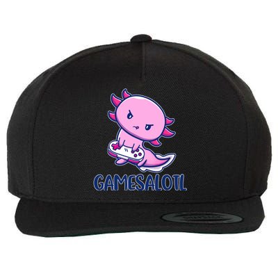 GAMESALOTL Cute Axolotl Wool Snapback Cap