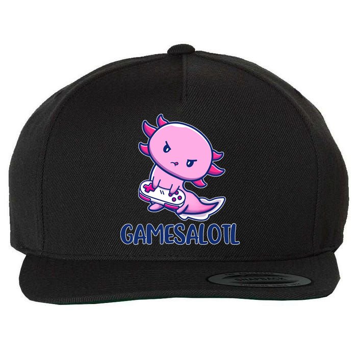 GAMESALOTL Cute Axolotl Wool Snapback Cap