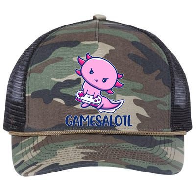 GAMESALOTL Cute Axolotl Retro Rope Trucker Hat Cap