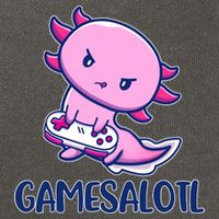 GAMESALOTL Cute Axolotl Cotton Canvas Backpack