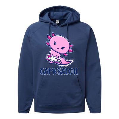 GAMESALOTL Cute Axolotl Performance Fleece Hoodie