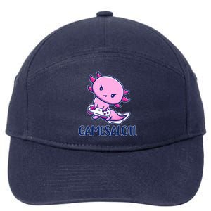 GAMESALOTL Cute Axolotl 7-Panel Snapback Hat