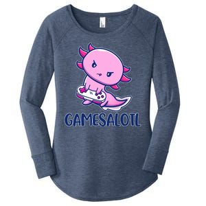 GAMESALOTL Cute Axolotl Women's Perfect Tri Tunic Long Sleeve Shirt