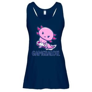 GAMESALOTL Cute Axolotl Ladies Essential Flowy Tank