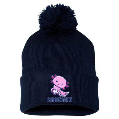 GAMESALOTL Cute Axolotl Pom Pom 12in Knit Beanie