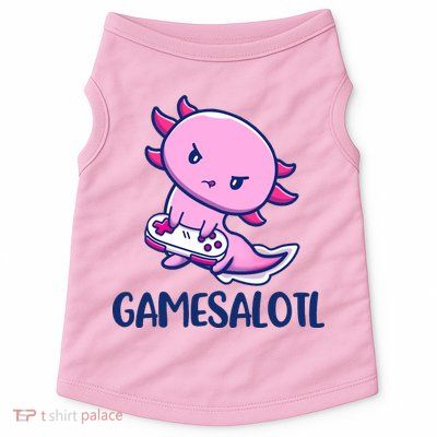 GAMESALOTL Cute Axolotl Doggie Tank