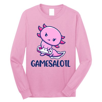 GAMESALOTL Cute Axolotl Long Sleeve Shirt