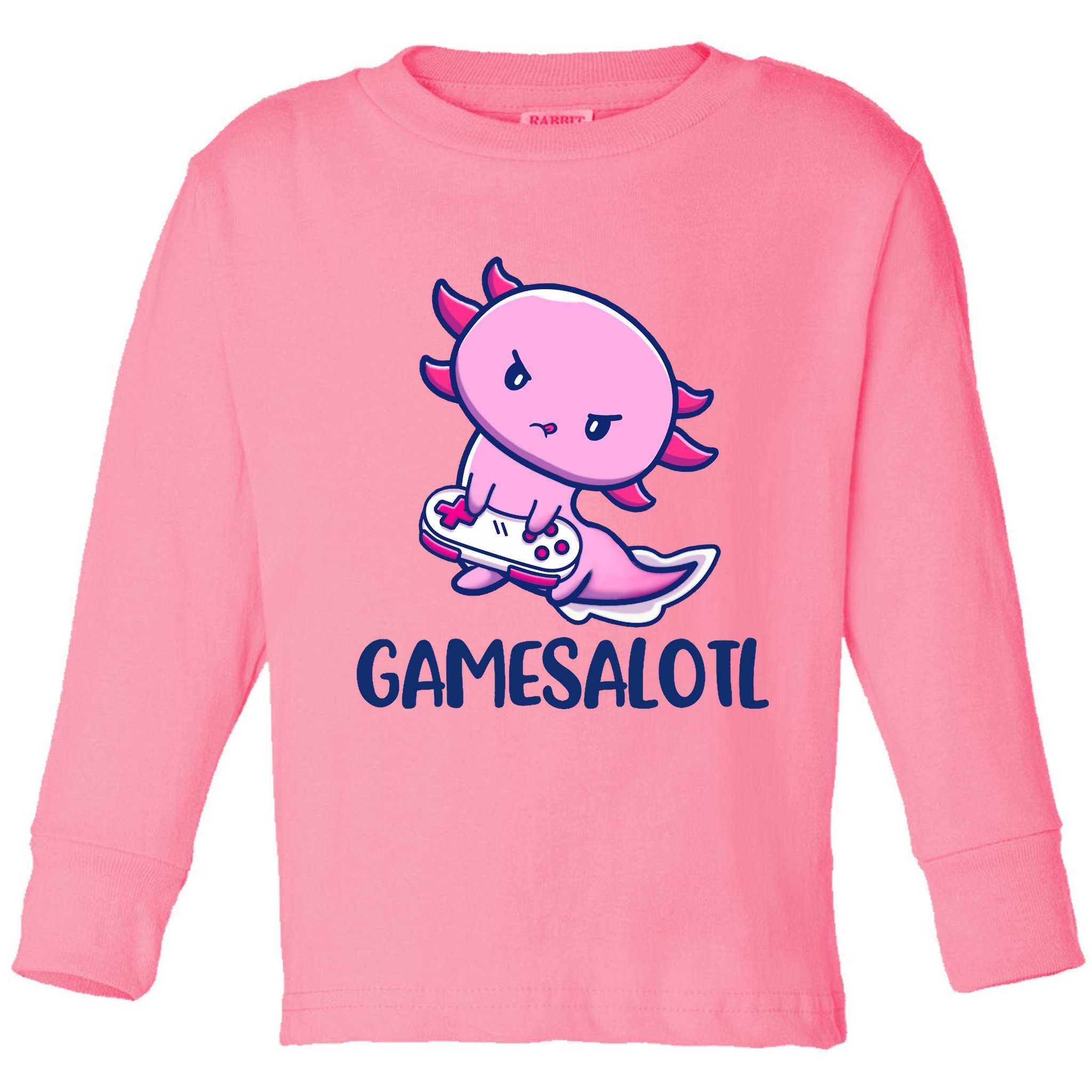 GAMESALOTL Cute Axolotl Toddler Long Sleeve Shirt