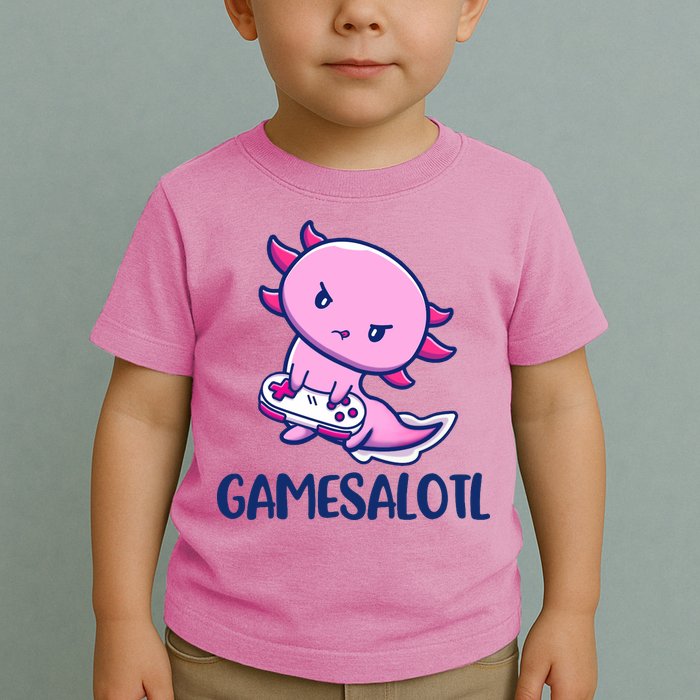 GAMESALOTL Cute Axolotl Toddler T-Shirt