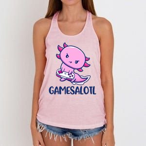 GAMESALOTL Cute Axolotl Women's Knotted Racerback Tank