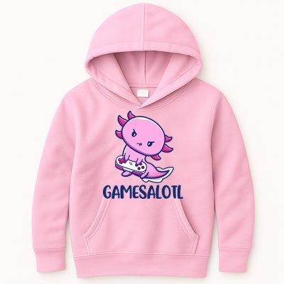 GAMESALOTL Cute Axolotl Kids Hoodie