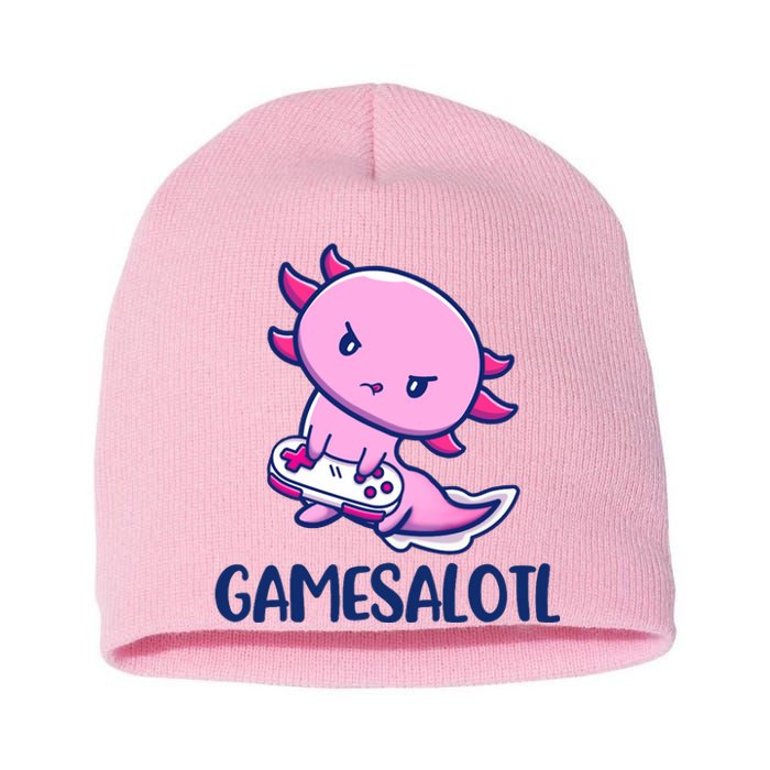 GAMESALOTL Cute Axolotl Short Acrylic Beanie