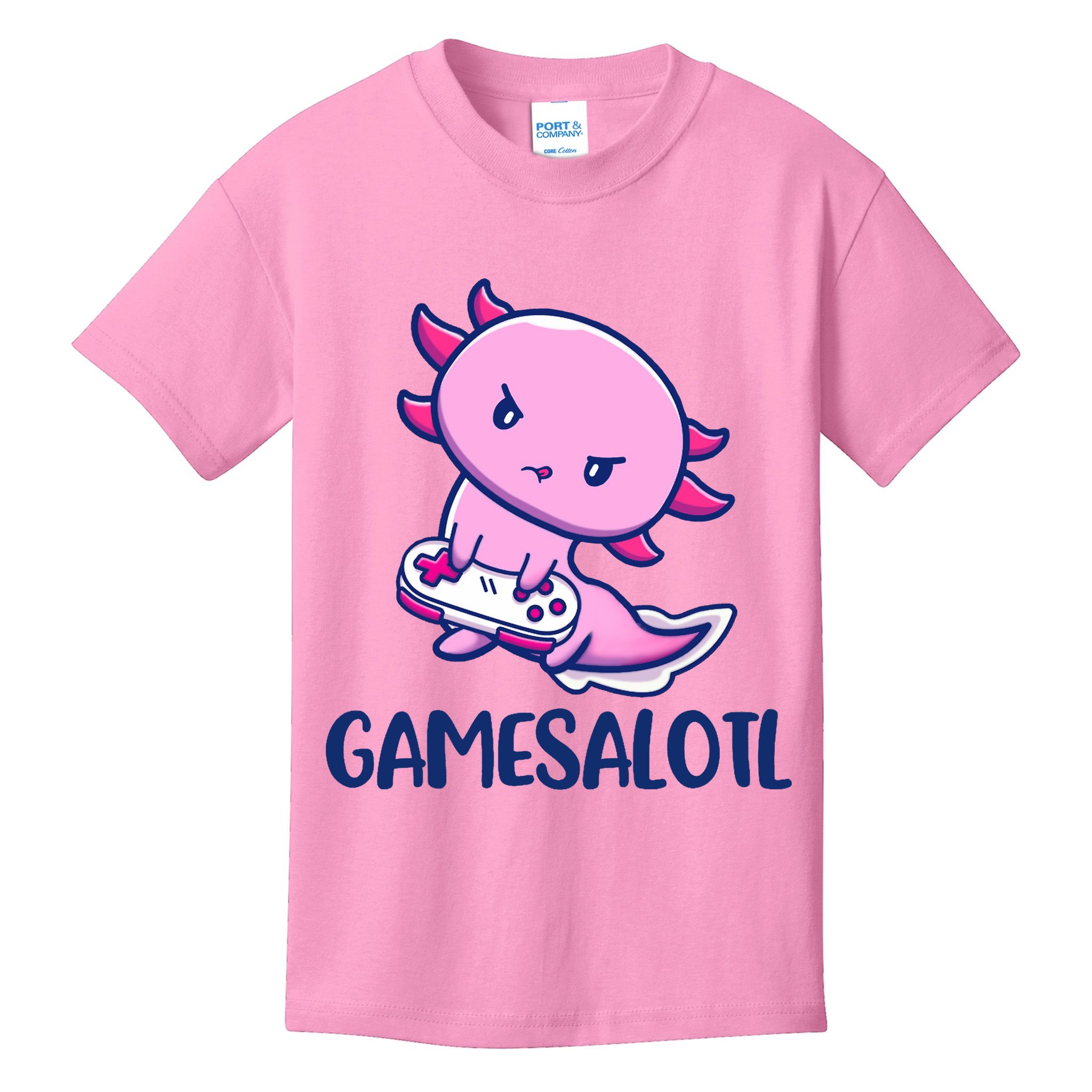 GAMESALOTL Cute Axolotl Kids T-Shirt