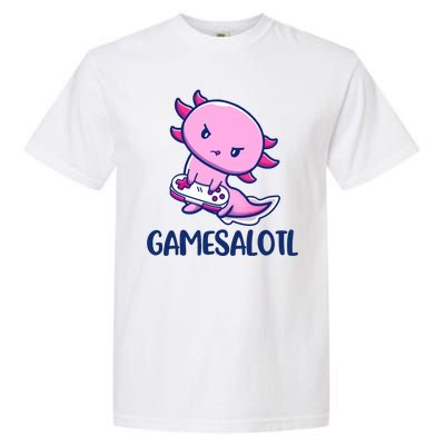 GAMESALOTL Cute Axolotl Garment-Dyed Heavyweight T-Shirt