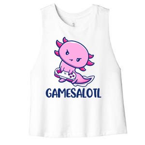 GAMESALOTL Cute Axolotl Women's Racerback Cropped Tank