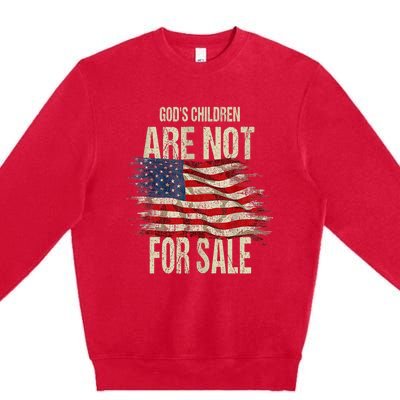 Gods Children Are Not For Sale Funny Vintage Gods Children Premium Crewneck Sweatshirt