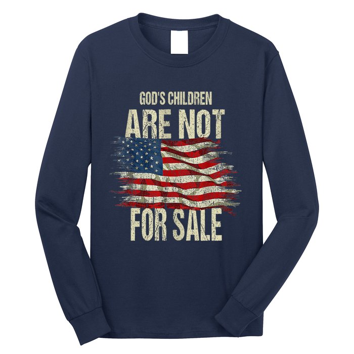 Gods Children Are Not For Sale Funny Vintage Gods Children Long Sleeve Shirt