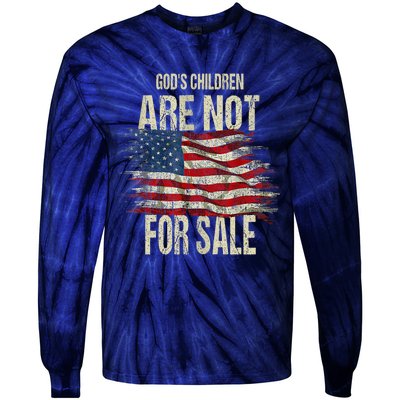 Gods Children Are Not For Sale Funny Vintage Gods Children Tie-Dye Long Sleeve Shirt