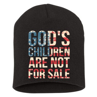 Gods Children Are Not For Sale Funny Political Human Rights Short Acrylic Beanie