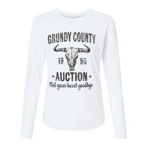 Grundy County Auction Bid Your Heart Goodbye Womens Cotton Relaxed Long Sleeve T-Shirt