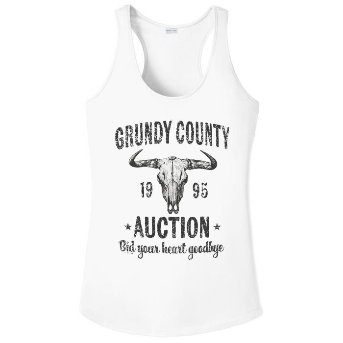 Grundy County Auction Bid Your Heart Goodbye Ladies PosiCharge Competitor Racerback Tank