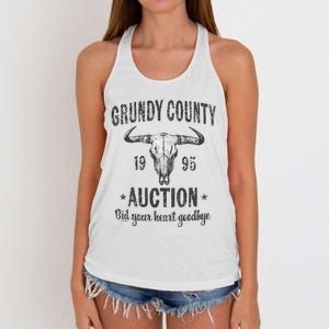 Grundy County Auction Bid Your Heart Goodbye Women's Knotted Racerback Tank