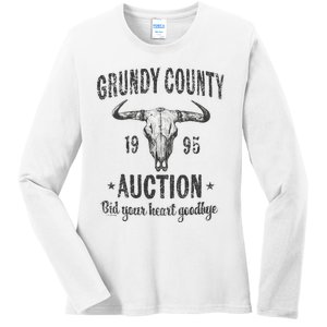 Grundy County Auction Bid Your Heart Goodbye Ladies Long Sleeve Shirt