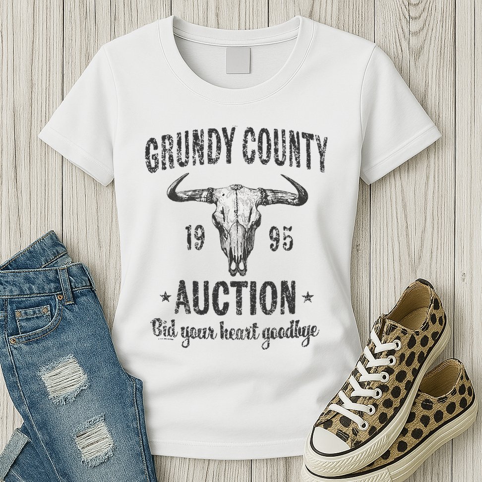 Grundy County Auction Bid Your Heart Goodbye Womens T-Shirt