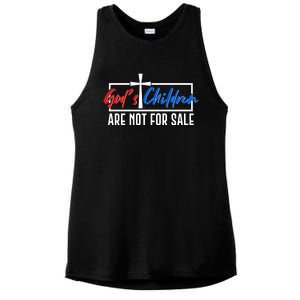 Gods Childrens Are Not For Sale Ladies PosiCharge Tri-Blend Wicking Tank