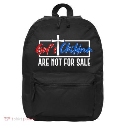 Gods Childrens Are Not For Sale 16 in Basic Backpack