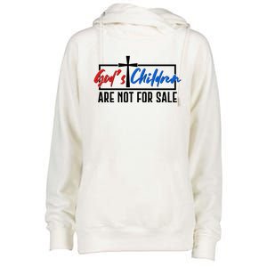 Gods Childrens Are Not For Sale Womens Funnel Neck Pullover Hood